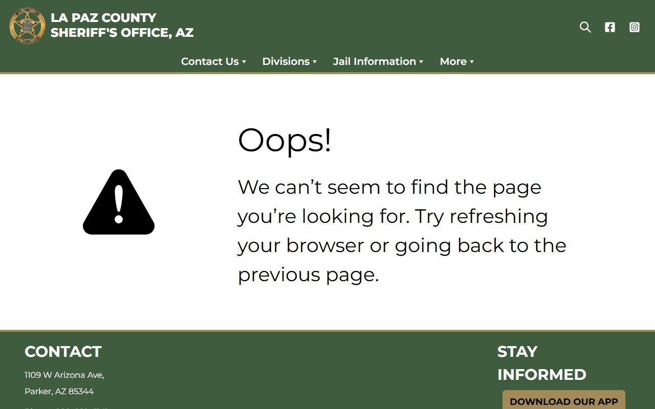 La Paz County Sheriff inmate search portal